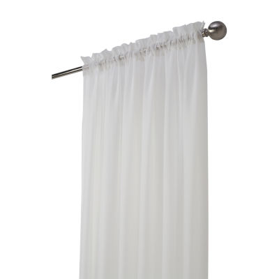 Rhapsody Voile Rod Pocket Sheer Single Curtain Panel