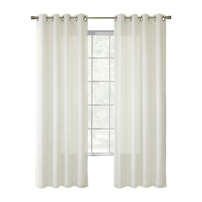 Rhapsody Lined Energy Saving Light-Filtering Grommet Top Single Curtain Panel