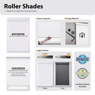 Dover Easy Rise Energy Saving Cordless Blackout Roller Shade