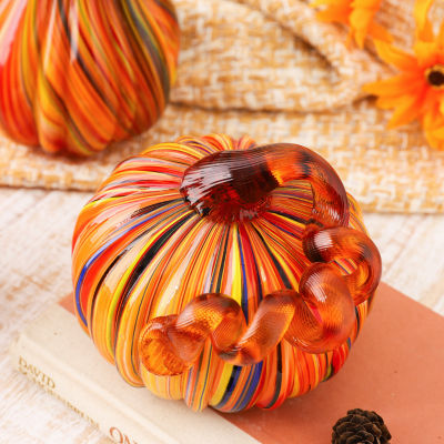 Glitzhome Glass Pumpkin And Gourd 3-pc. Thanksgiving Tabletop Decor