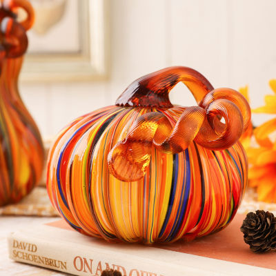 Glitzhome Glass Pumpkin And Gourd 3-pc. Thanksgiving Tabletop Decor