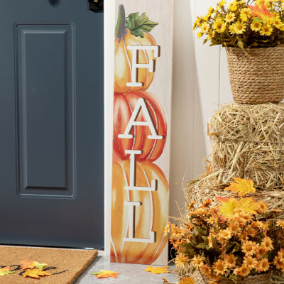 Glitzhome Fall Wooden Thanksgiving Porch Sign