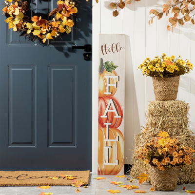 Glitzhome Fall Wooden Thanksgiving Porch Sign