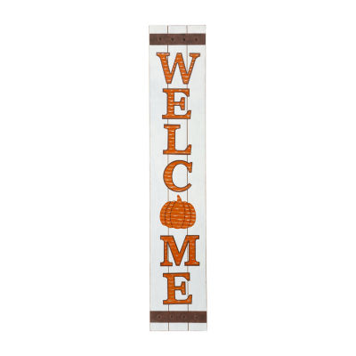 Glitzhome Fall Wooden "Welcome" Thanksgiving Porch Sign