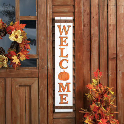 Glitzhome Fall Wooden Welcome Thanksgiving Porch Sign