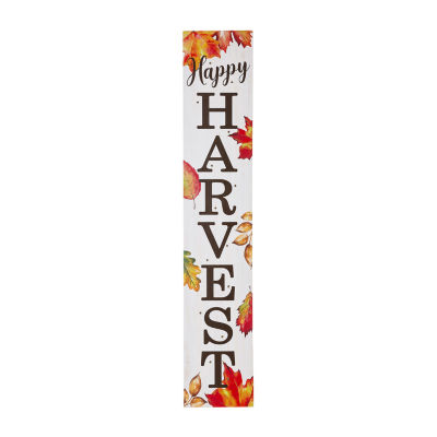 Glitzhome Fall Lighted Wooden Thanksgiving Porch Sign