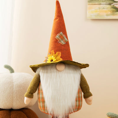 Glitzhome Fabric Fall Gnome Standing Decor Thanksgiving Porch Sign