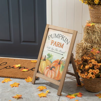 Glitzhome Fall Wooden Thanksgiving Porch Sign