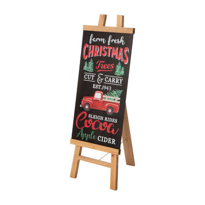 Glitzhome Wooden Easel Thanksgiving Porch Sign