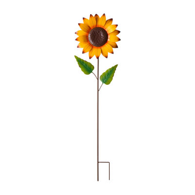 Glitzhome Fall Metal Sunflower Thanksgiving Yard Art