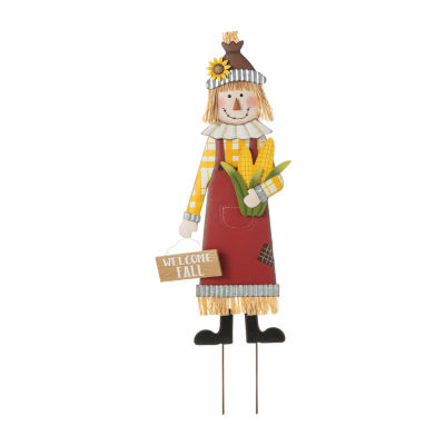 Glitzhome Metal Scarecrow Thanksgiving Holiday Yard Art