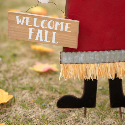 Glitzhome Metal Scarecrow Thanksgiving Yard Art