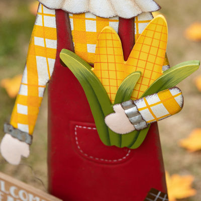 Glitzhome Metal Scarecrow Thanksgiving Holiday Yard Art