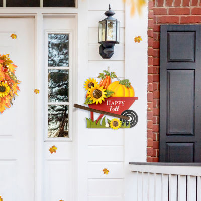 Glitzhome Fall Metal Pumpkin Thanksgiving Yard Art