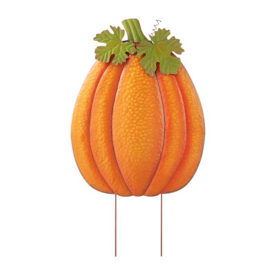 Glitzhome Fall Metal Embossed Pumpkin Thanksgiving Holiday Yard Art