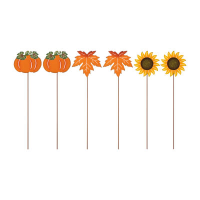 Glitzhome Set Of 6 Fall Thanksgiving Holiday Yard Art