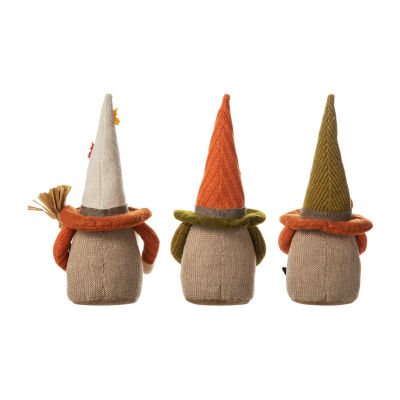 Glitzhome Fall Fabric Gnome 3-pc. Thanksgiving Tabletop Decor