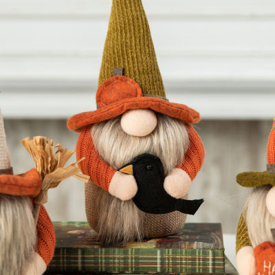 Glitzhome Fall Fabric Gnome 3-pc. Thanksgiving Tabletop Decor