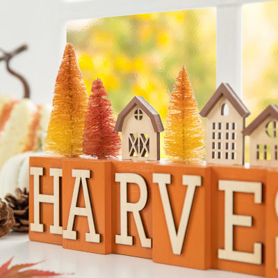 Glitzhome Harvest Wooden Thanksgiving Tabletop Decor