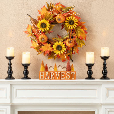 Glitzhome Harvest Wooden Thanksgiving Tabletop Decor