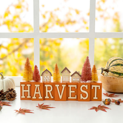 Glitzhome Harvest Wooden Thanksgiving Tabletop Decor