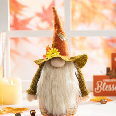 Glitzhome Fall Fabric Gnome Sitting Thanksgiving Tabletop Decor