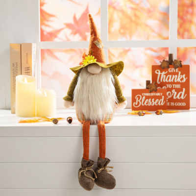 Glitzhome Fall Fabric Gnome Sitting Thanksgiving Tabletop Decor