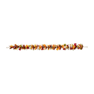 Glitzhome Fall Multi Color Felt Christmas Indoor Garland