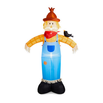 Glitzhome Lighted Scarecrow Decor Thanksgiving Outdoor Inflatable