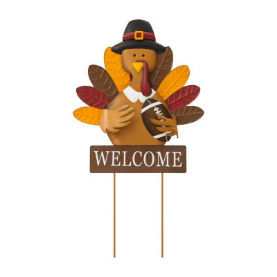 Glitzhome Harvest Metal Turkey Thanksgiving Yard Art