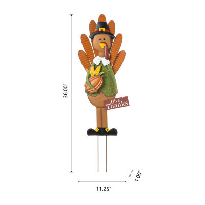 Glitzhome Harvest Metal Turkey Thanksgiving Yard Art