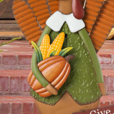 Glitzhome Harvest Metal Turkey Thanksgiving Holiday Yard Art