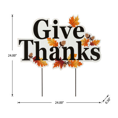 Glitzhome Wooden Thanksgiving Holiday Yard Art