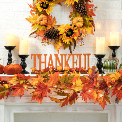 Glitzhome Thankful Wooden Thanksgiving Tabletop Decor