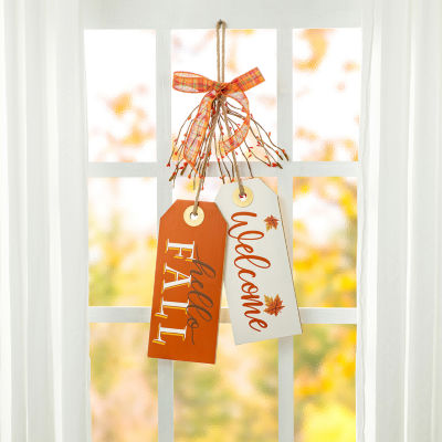 Glitzhome Fall Wooden Door Hanger Wall Sign