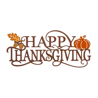 Glitzhome Happy Thanksgiving Decor Metal Wall Art