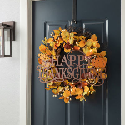 Glitzhome Happy Thanksgiving Decor Metal Wall Art