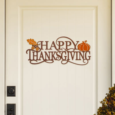 Glitzhome Happy Thanksgiving Decor Metal Wall Art