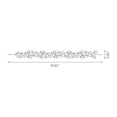 Glitzhome Fall Fabric Plaid Thanksgiving Indoor Garland