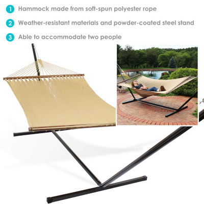 Sunnydaze Large Bar Rope Hammock