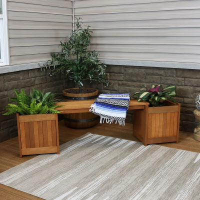 Meranti Wood Planter Box Patio Bench