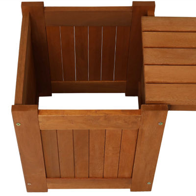 Meranti Wood Planter Box Patio Bench