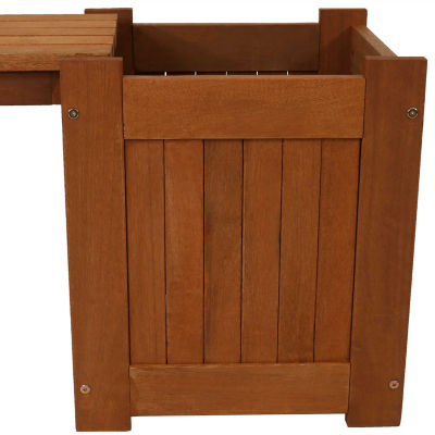 Meranti Wood Planter Box Patio Bench