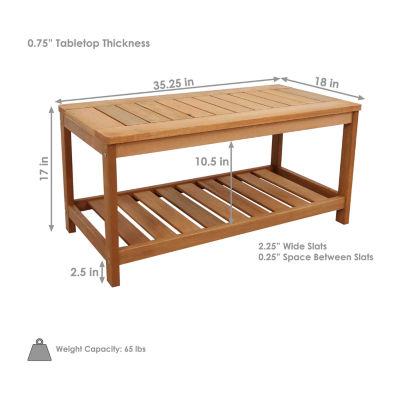 Sunnydaze Modern Patio Coffee Table