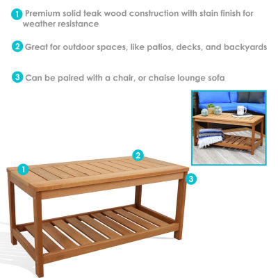 Sunnydaze Modern Coffee Table