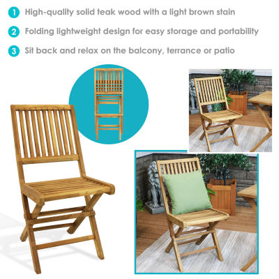 2 Pack Folding Patio Dining Chair