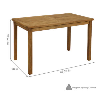 47" Rectangle Patio Dining Table