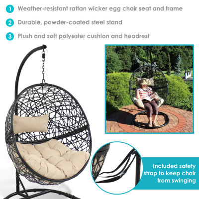 Jackson Outdoor Hanging Egg Chair Chair with Stand