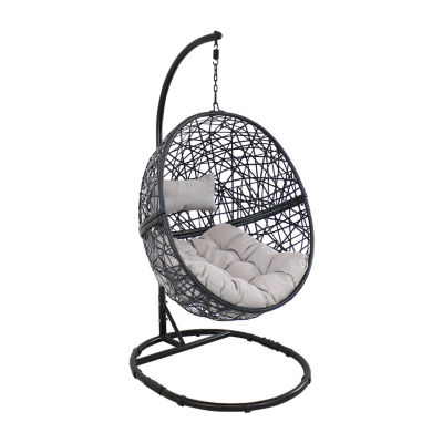 Jackson Outdoor Hanging Egg Chair with Stand Gray