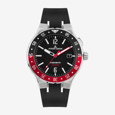 Jacques Lemans Mens Automatic Black Strap Watch Wjl0027503
